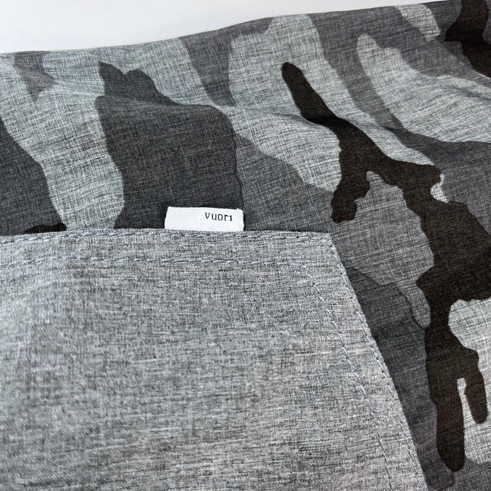Vuori Kore Shorts Mens Size L Grey Camo Athletic Gym Lined 7.5 Inch Inseam - Picture 9 of 11